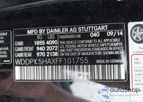 2015 Mercedes-Benz Slk 350 из США, поврежденный, VIN WDDPK5HAXFF101755